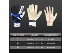 Guantes De Portero De Fútbol Con Agarre Firme En Látex Para Adultos Y Niños, Tallas 7-9.