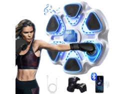 JILLIOPER Máquina de Boxeo con Micrófono, Diana Electrónica de Boxeo con Guantes Montada en Pared, Equipo Inteligente para Entrenamiento de Boxeo en Casa y Gimn