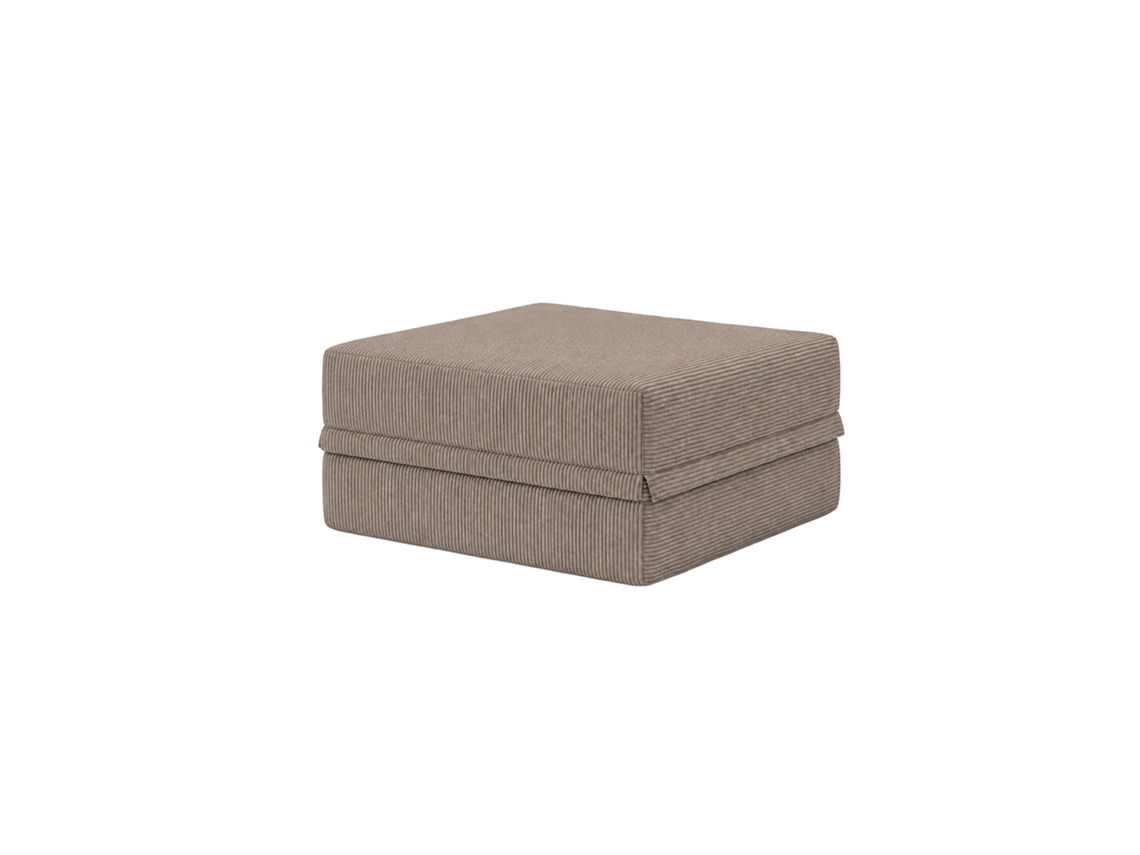 Sofá Modular Puff Convertible Veludo Regular Taupe