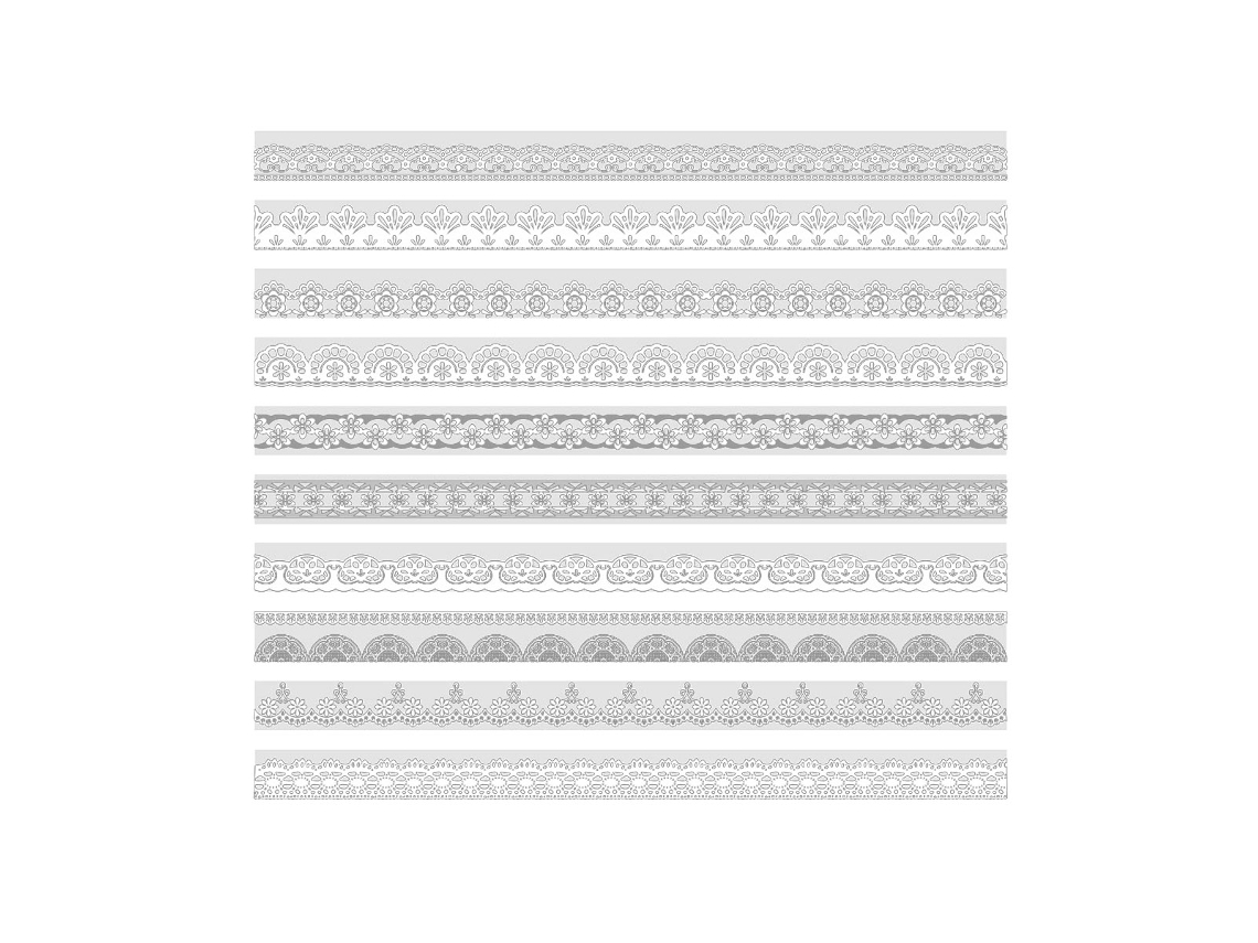 Pack de 30 pegatinas de encaje transparente PET para álbumes de recortes y decoración RNEMITERY
