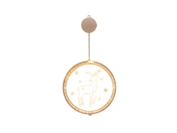 Luces navideñas para decoración, luces colgantes de hadas, funciona con pilas para pared, ventanas, camino, decoración de Patio (Reno de Navidad de 22cm) RNEMITERY