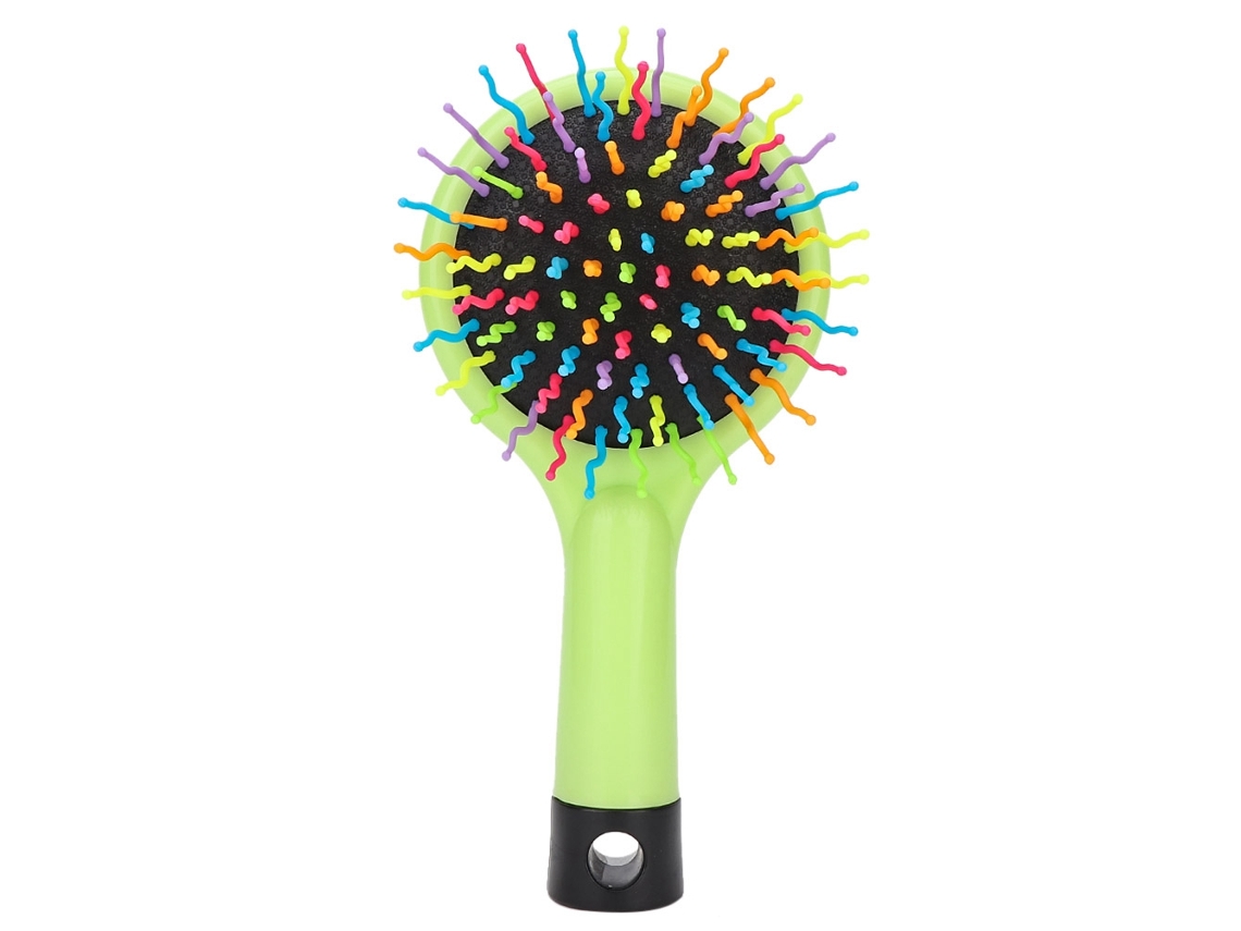 Peine De Masaje Antiestático De Plástico Mini Portátil Para Cabello Dibujos Animados (verde)
