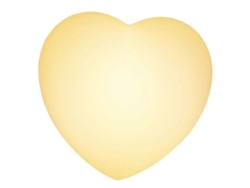 Lámpara de noche creativa en forma de corazón con luz blanca y control remoto. Rosewell