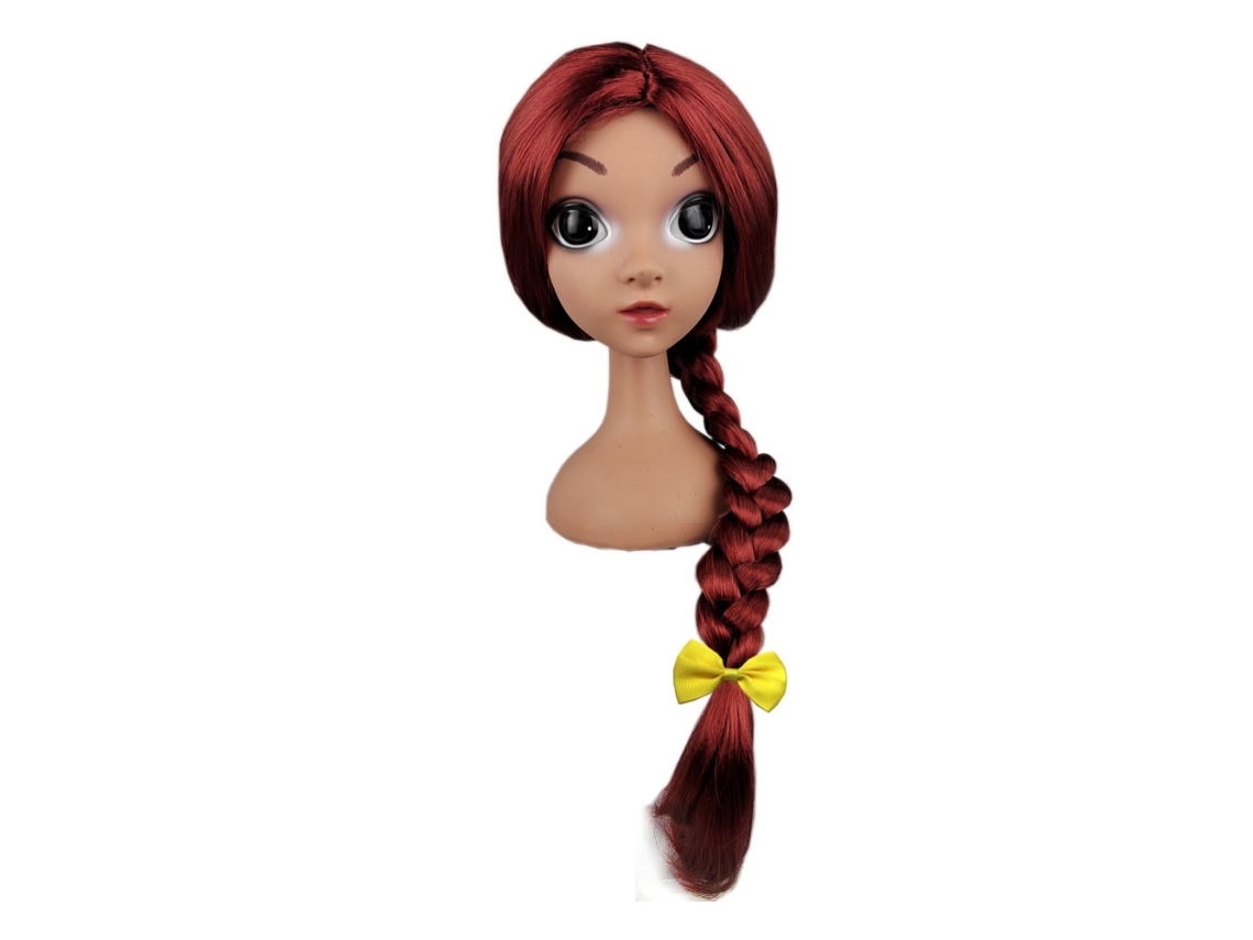 Peruca Cosplay Personagem De Senho Sintética Mujer Halloween Festa Carnaval Diária 60cm