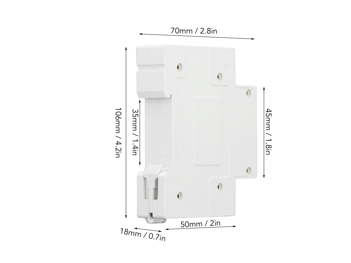 2026dz-interruptor Inteligente De Medida Con Control Remoto App Din Rail 32a Ac90-300v