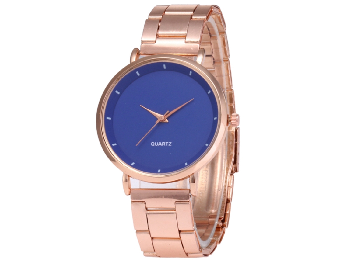 Reloj Analógico De Cuarzo Con Brazalete De Acero Azul Real Para Mujer - Regalo Clásico