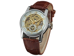 Reloj Automático Mecánico Para Hombre Forsining Con Dial Personalizado Plata Blanca