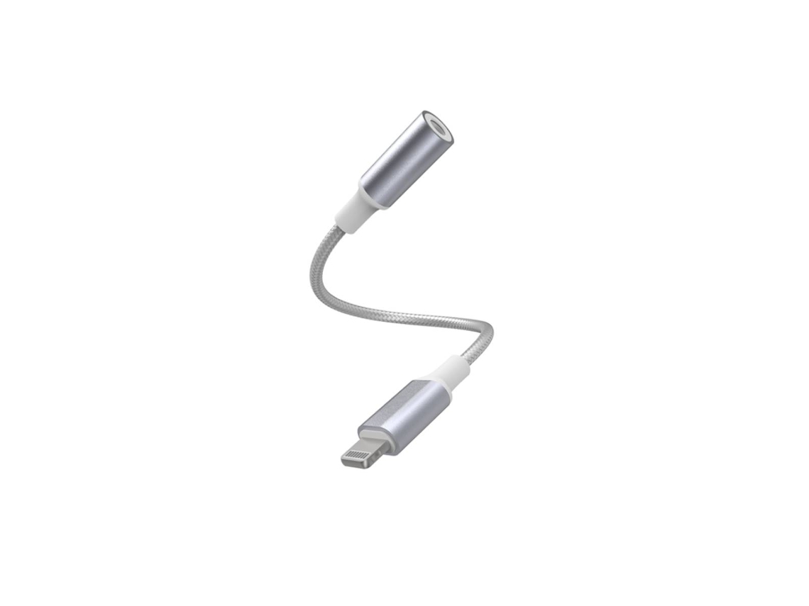 Force Power Adaptador reforzado de conector Lightning a conector de 3,5 mm Blanco