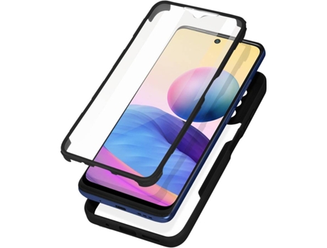 Carcasa Xiaomi Poco M3 Pro AVIZAR Protección de 360°. Negro BACK-180-BK-RN10G