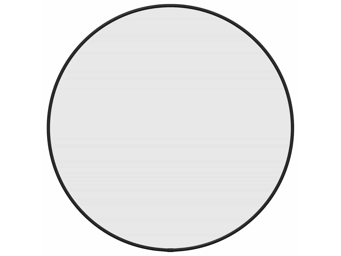 Espejo De Pared VIDAXL Negro Cristal (Ø50 cm)