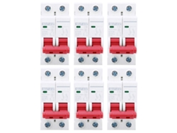 Disyuntor Mcb Dz47-63z De 6 Piezas, Dc500v, 2p, 32a, Con Protección Solar Contra Sobrecarga Y Fugas.