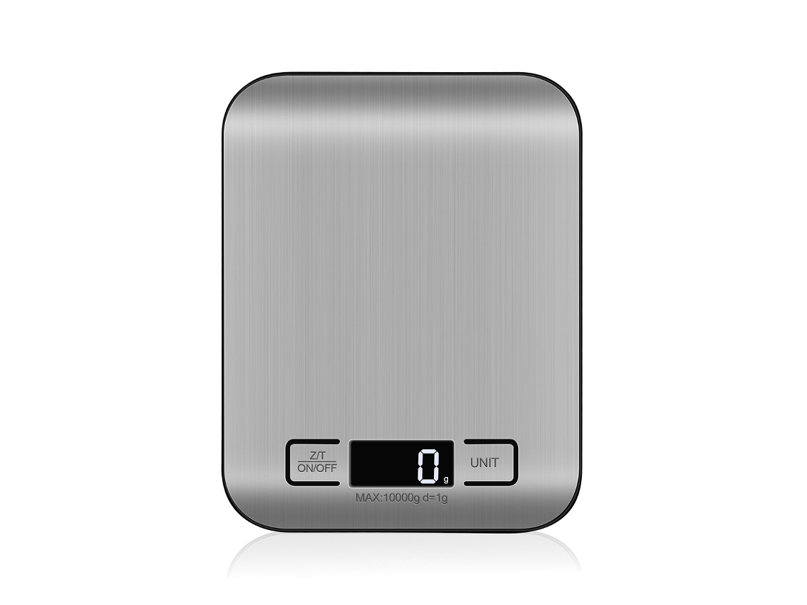 Balanza De Cocina Marca Kang - Balanza Electrónica De Acero Inoxidable - Resistente Al Agua Y A La Humedad - Negra, 10 Kg