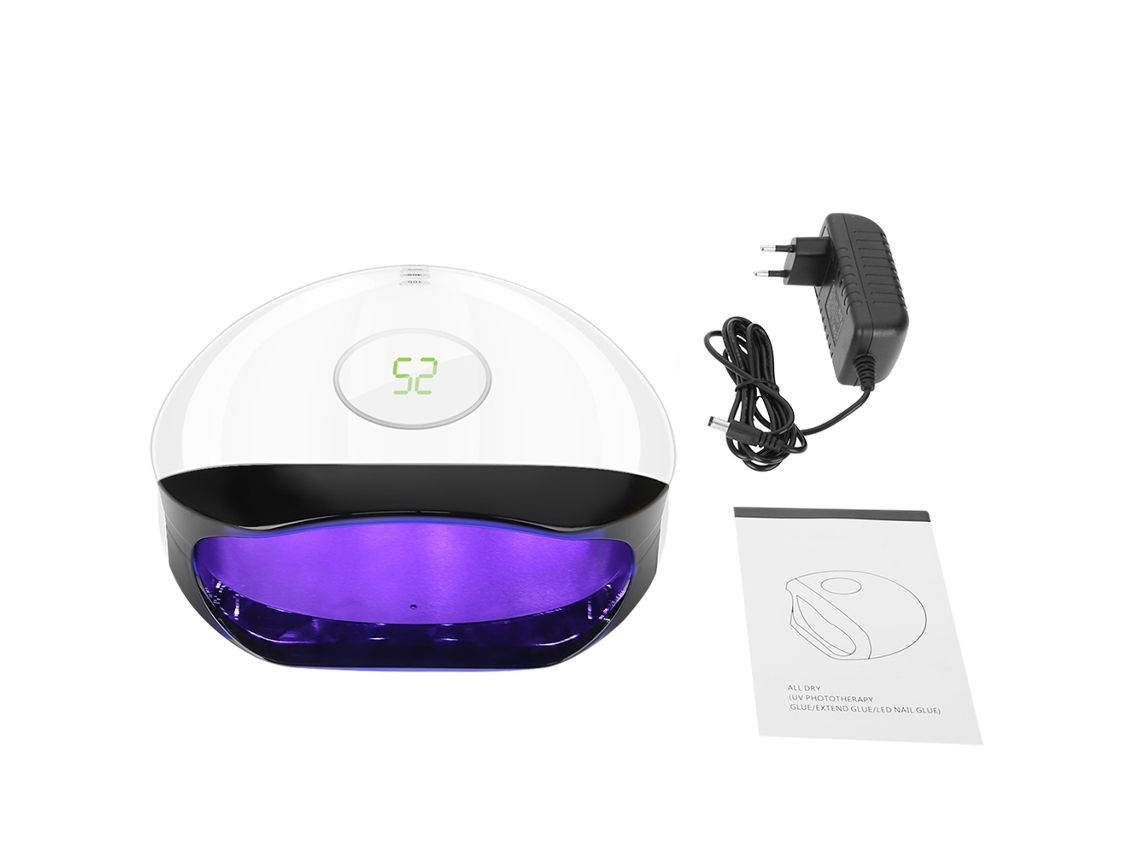 Lâmpada De Unhas Uv Led 56w Secador Com Timer Automático E Projeção Display Máquina De Fototerapia