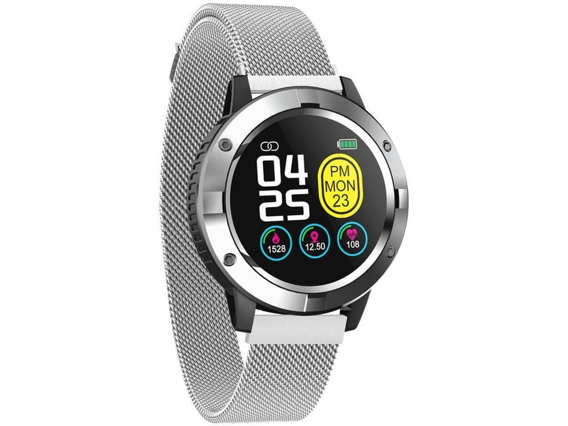 Reloj inteligente Q10 para mujer, resistente al agua IP67, con monitor de ritmo cardíaco, podómetro y rastreador de actividad física multideportivo Yizhood (plateado)