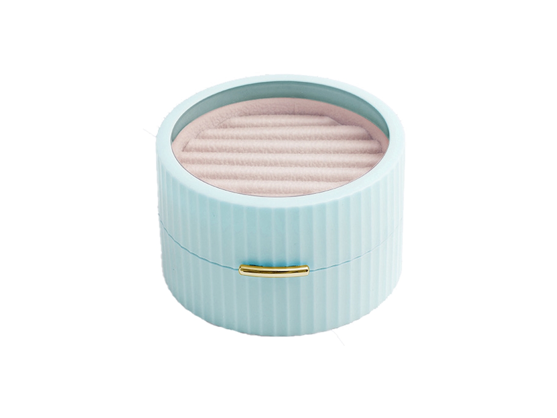 Caja de joyas de cuero PU portátil para viaje Kofihety
