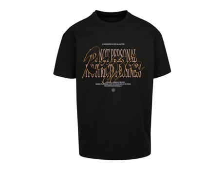 Camiseta para Unisexo MISTER TEE (L - Algodón - Negro)