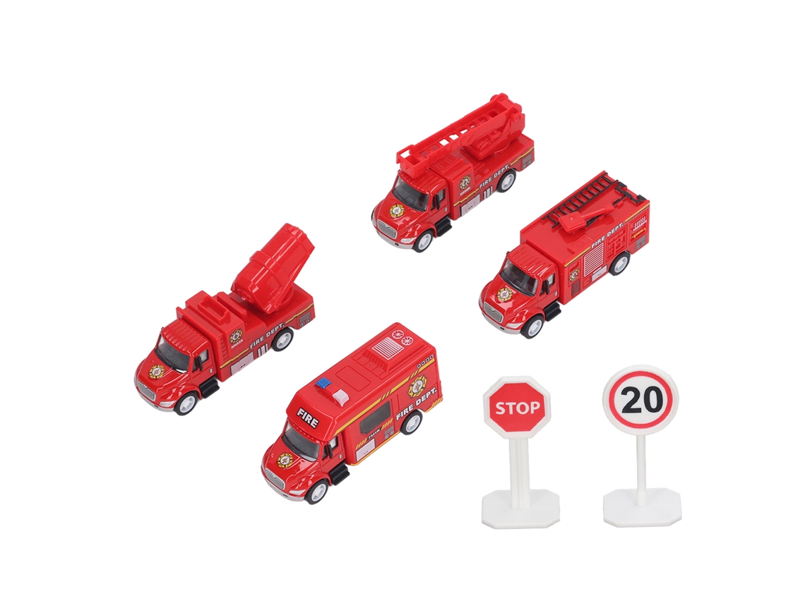 Juego De 4 Coches De La City League Return Con Puertas Que Se Abren - Juguete En Miniatura