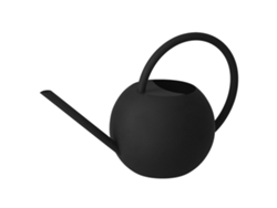 Jarra De Riego De Acero Inoxidable Negro De 400 Ml Para Plantas, Jardín, Patio Y Encimera.