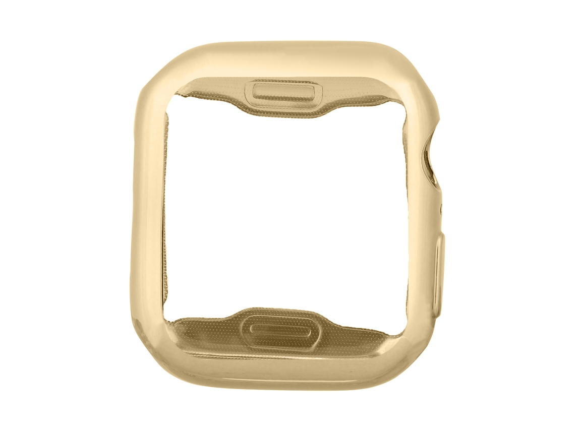 Funda protectora de pantalla para Apple Watch de 4.ª generación de 40 mm (TPU suave, diseño dorado de lujo)