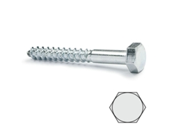 Tirafondo Cabeza Hexagonal Din 571 Zincado 5-30 Largo 40Mm Diámetro 6Mm UCAFIX