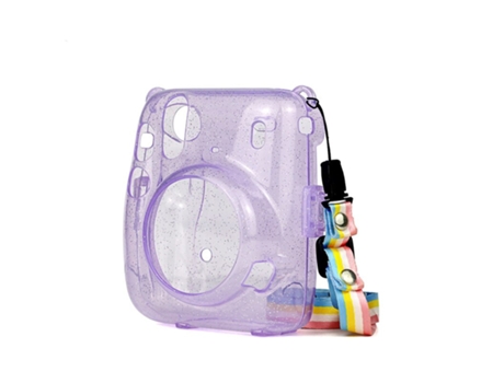 Bolsa para Cámara SLOWMOOSE Transparente Instax Mini 11 de Cristal (Morado)