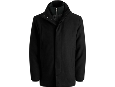 Abrigo JACK & JONES Poliéster Hombre (M - Negro)