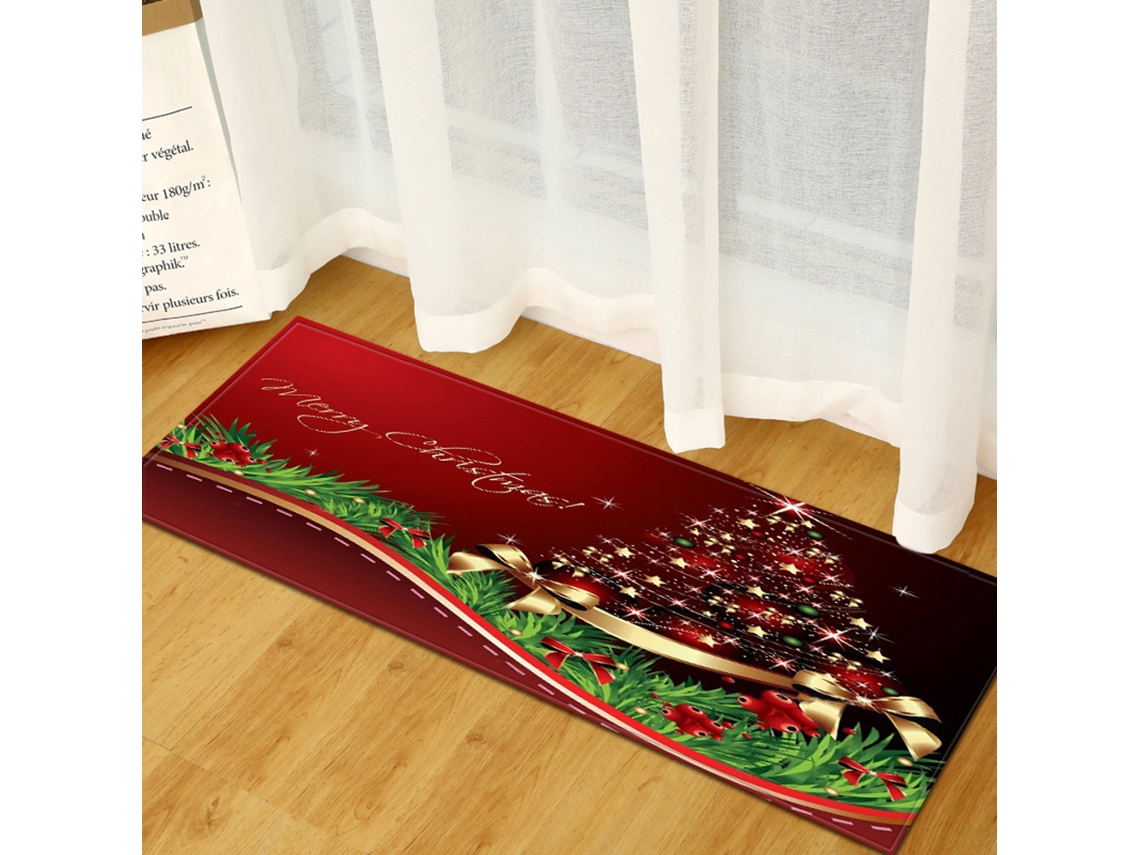 2026-alfombra Antideslizante Estilo Navideño Para Hogar Decoración Salón Cocina Baño Puerta Alfombrilla Navideña