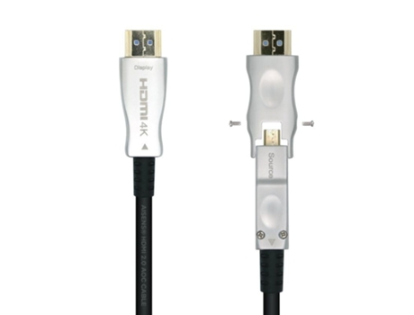 Cable Hdmi 2.0 Aoc 4K Desmontable AISENS A148-0514/ Hdmi Macho / D Macho Hdmi Macho/ 50M/ Negro