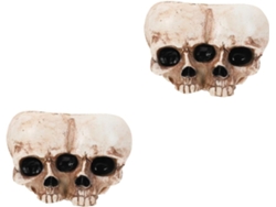 Juego De 2 Calaveras Inflables De Resina Para Halloween, Decoración De Puerta De Halloween, Manta Falsa