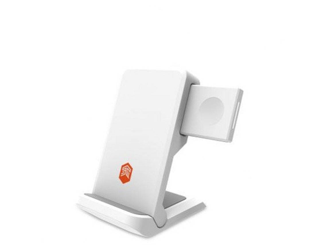 Estación de Carga Base Carga Inalámbrica Plegable Portátil Qi Chargetree STM GOODS Polímero Blanco