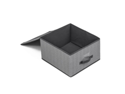 Caja de almacenamiento plegable de tela no tejida con tapa, organizador de ropa para el hogar, estuche de almacenamiento, M