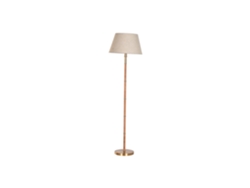 Lampara Pie Laton Ratán Natural 28x42x152cm