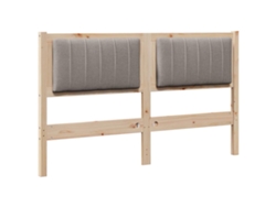 Maison Exclusive - Cabecero Tapizado Marrón 140 Cm Madera De Pino Macizo