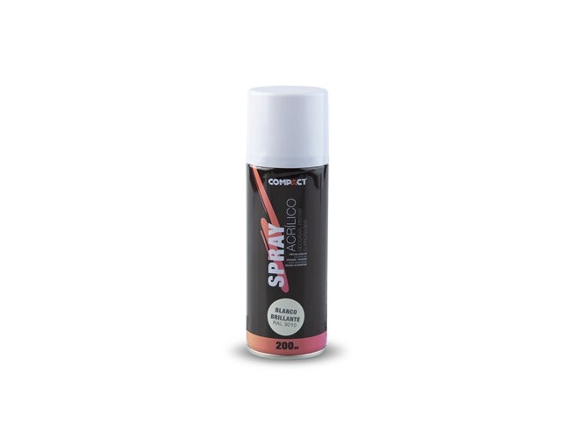Pintura acrílica spray blanco brillo 200ml