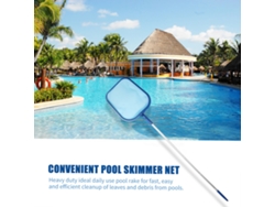 Red Recoge-snacks Para Piscinas Con Mango Telescópico De Aluminio Para Una Limpieza Rápida De Hojas Y Residuos.