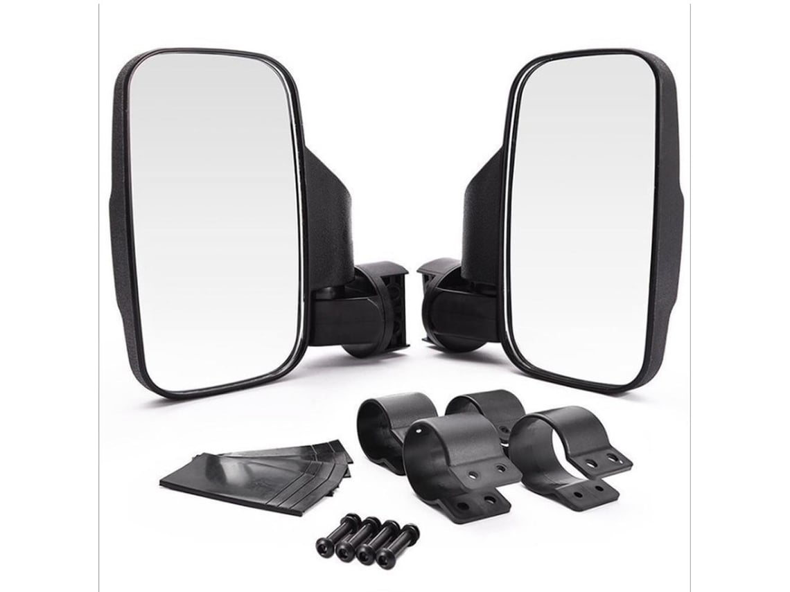 Espejo Retrovisor Lateral Ajustable Para Vehículos Todo Terreno Y Kart Con Jaula De Seguridad De 1.75/2 Pulgadas