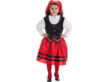 Disfraz de Niña DISFRAZZES Pastorcilla Con Falda Roja (Talla: 7 a 9 años)