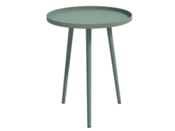 Mesa auxiliar para jardín y balcón, acero verde, 40x40x50 cm