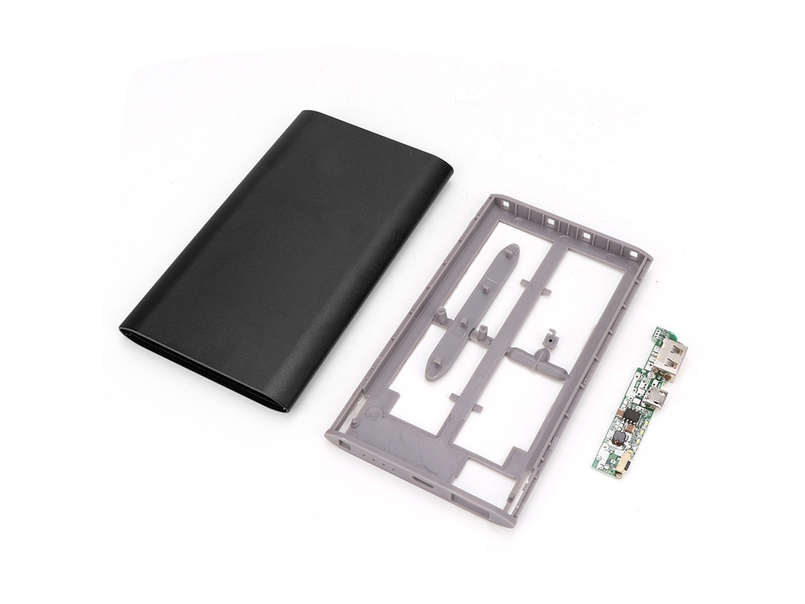 Caja De Batería Portátil Power Bank Caja De Cargador Portátil Caja De Batería Externa Para Teléfono Inteligente Negro