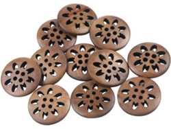 50 Botones Navideños De Madera Para Ropa, Costura Y Confección De Abrigos Pequeños.