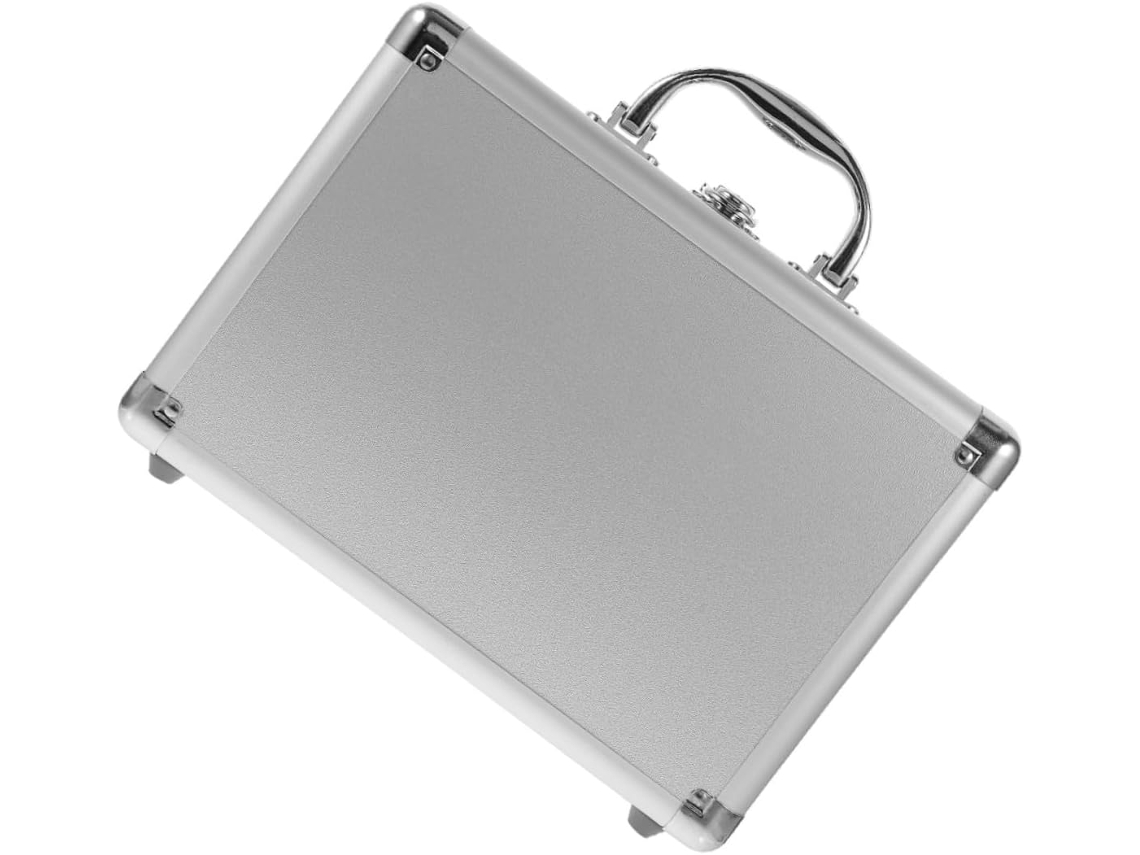 Estuche de aluminio con cerradura, protección contra impactos. Slowmoose