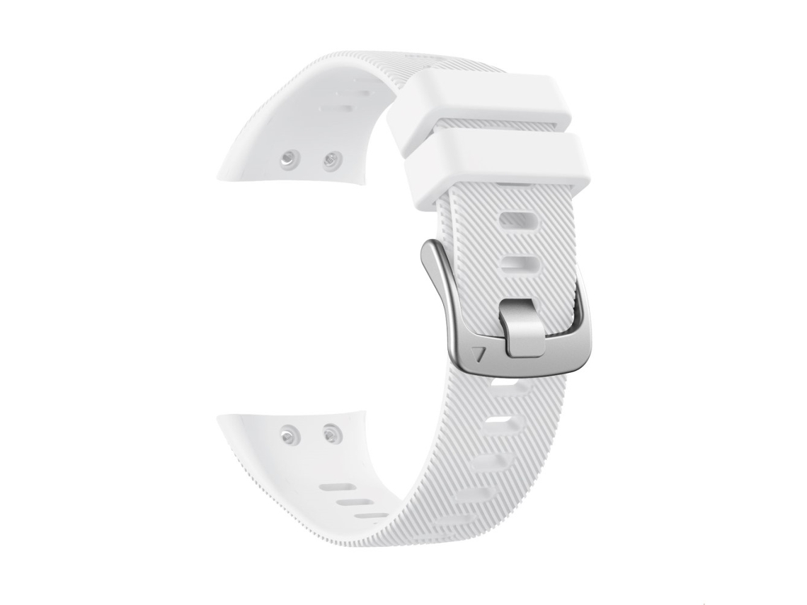 Correa de Silicona hebilla de plata para Garmin Forerunner 45S - blanco