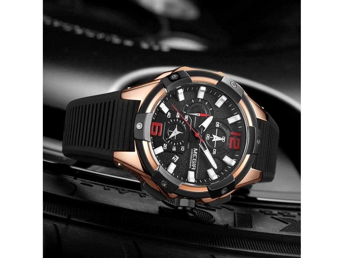 Los Relojes Relojes Megir Opiniones Reloj MEGIR Hombre (Goma Dorado)