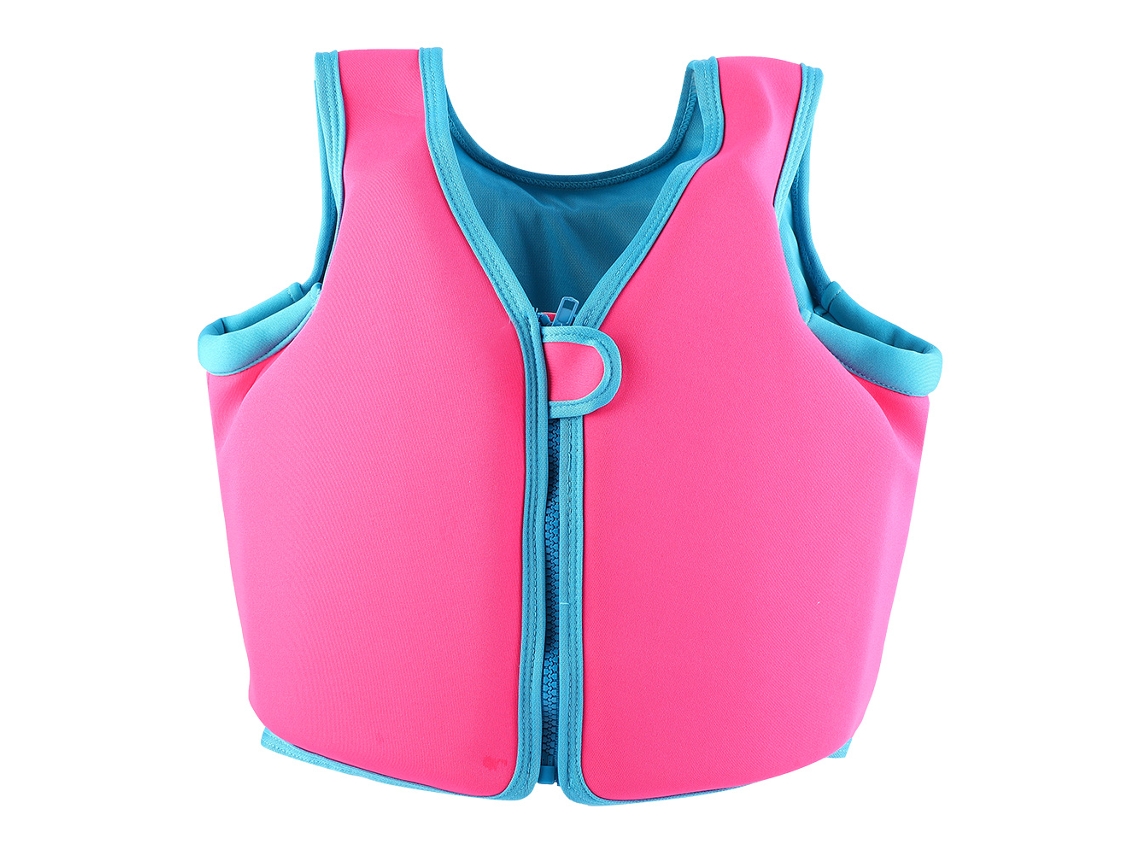Chaleco salvavidas de neopreno ajustable para niños, ideal para exteriores y playas.