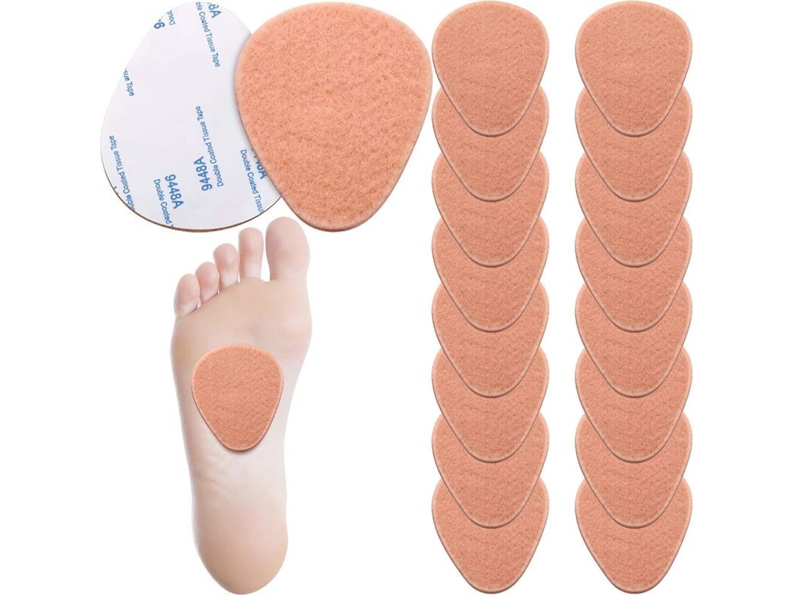 20 Almohadillas De Fieltro Para Los Pies, De 6 Mm De Grosor, Para Aliviar El Dolor De Pies En Hombres Y Mujeres.