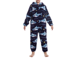 Conjunto De Pijama Infantil De Una Pieza De Felpa Con Capucha Y Cierre De Cremallera, Invierno, Unisex, Talla 120