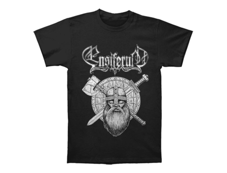 Camiseta ROCKINSTONE Ensiferum espada y hacha (Algodón - L)