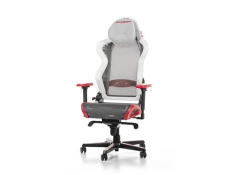 Silla DX RACER Air R1S-Wrng (Até 150kg - Elevador a Gas Clase 4 - Blanco y Rojo)