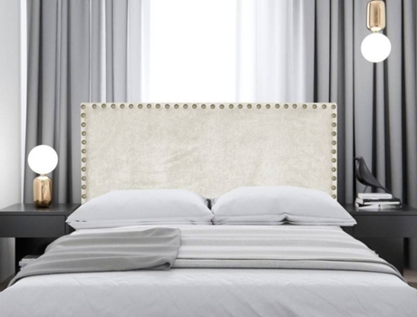 Cabecero DECORQUALITY Madrid (Beige - Tejido Antimanchas - 105 x 125 cm)