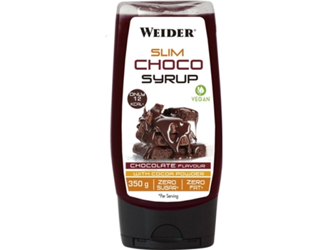 WEIDER Sirope Slim Choco 350 Gr Sirope de Chocolate Cero Grasas Y Cero Azúcares / Apto para Veganos